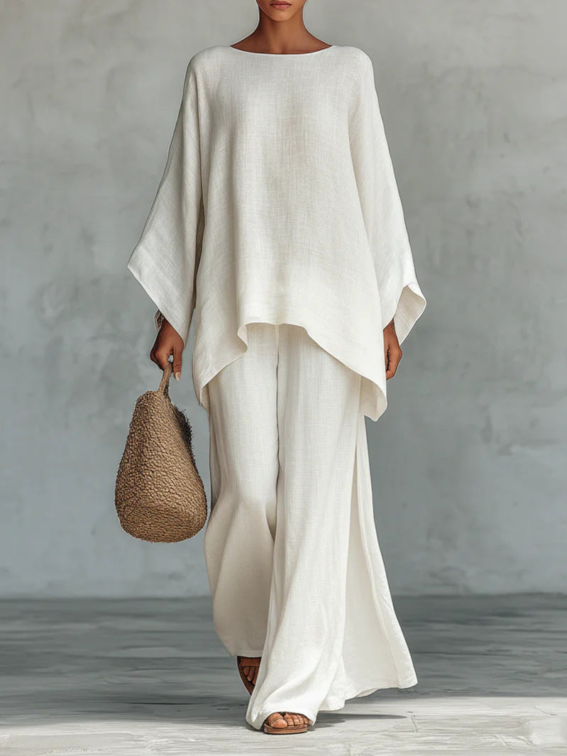 Stilrent set med topp & vida byxor