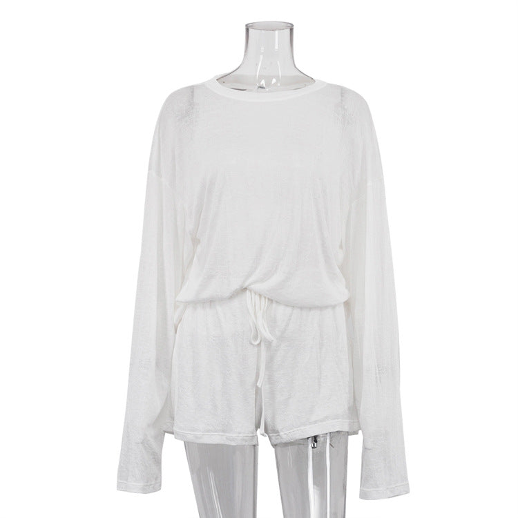 Stilrent tvådelat set med shorts