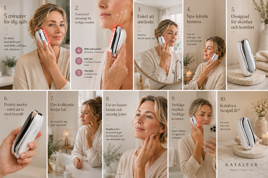 Kataleya SculptLift™ – EMS Gua Sha med LED-ljus för Ansikte, Hals & Nacke