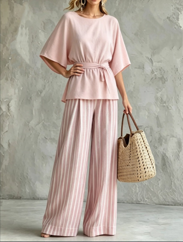 Elegant vardagsset – topp och vida byxor