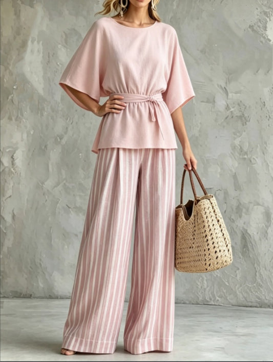 Elegant vardagsset – topp och vida byxor
