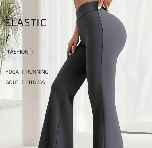 Lätta yogabyxor med hög midja
