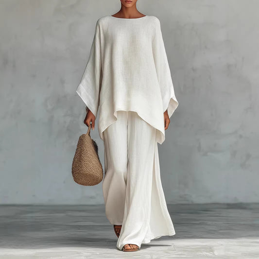 Stilrent set med topp & vida byxor